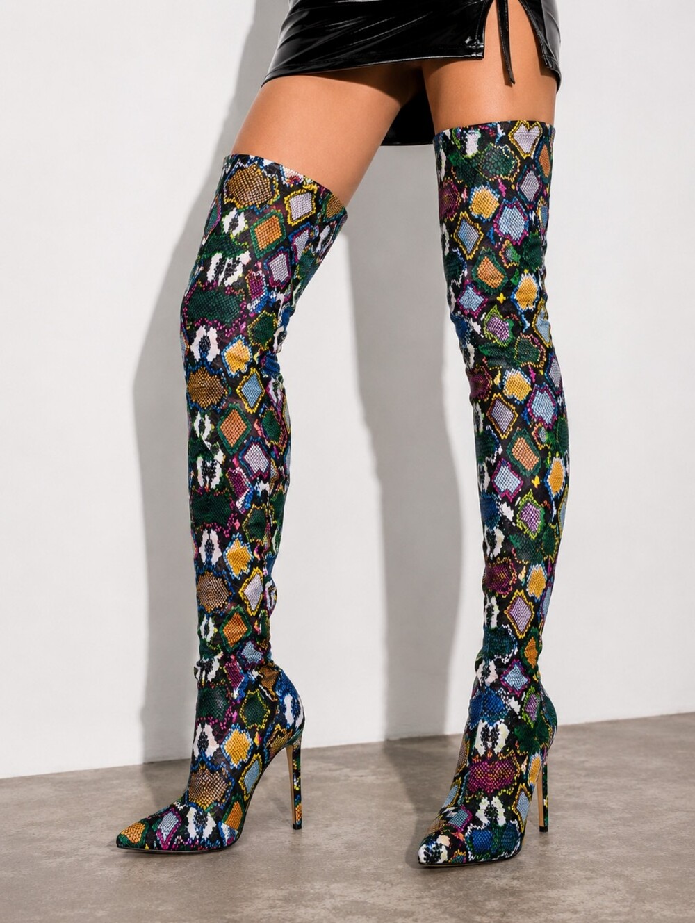 FASHION NOVA | Exotica Heeled Boots - Multi Snake